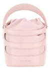 ALEXANDER MCQUEEN PASTEL PINK LEATHER THE RISE BUCKET BAG