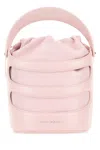 Alexander Mcqueen Women Pastel Pink Leather The Rise Bucket Bag In Pink