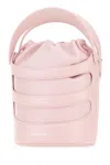 Alexander Mcqueen Pastel Pink Leather The Rise Bucket Bag In Pink