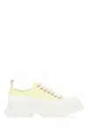 Alexander Mcqueen Pastel Yellow Leather Tread Slick Sneakers In Yellow