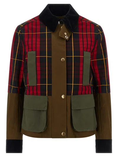 Alexander Mcqueen Patchwork Jacket Puffer Jackets Multicolor In Green