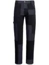 Alexander Mcqueen Gerade Jeans Im Patchwork-look In Blue