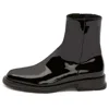 Alexander Mcqueen Patent-leather Ankle Boots 'black' In Brown