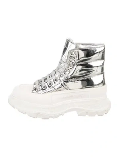 Pre-owned Alexander Mcqueen Patent Leather Chunky Sneakers