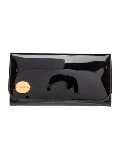 Pre-owned Alexander Mcqueen Patent Leather Clutch In Black