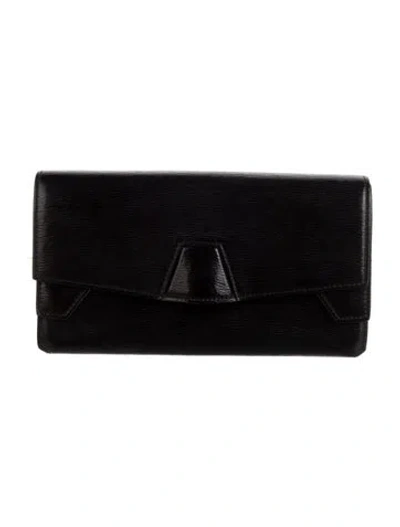 Pre-owned Alexander Mcqueen Patent Leather Continental Wallet In Black
