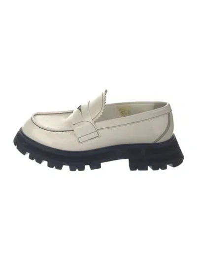Pre-owned Alexander Mcqueen Patent Leather Loafers In Blue
