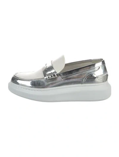 Pre-owned Alexander Mcqueen Patent Leather Loafers In Neutral