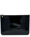 Alexander Mcqueen Patent Leather Pouch In Black