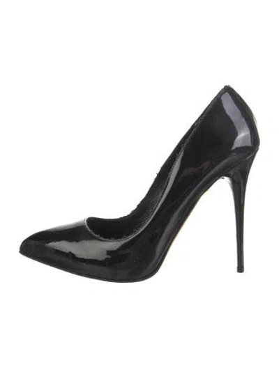 Pre-owned Alexander Mcqueen Patent Leather Pumps In Black/yellow