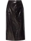 Alexander Mcqueen Mcqueen Silk Blend Midi Pencil Skirt In Black