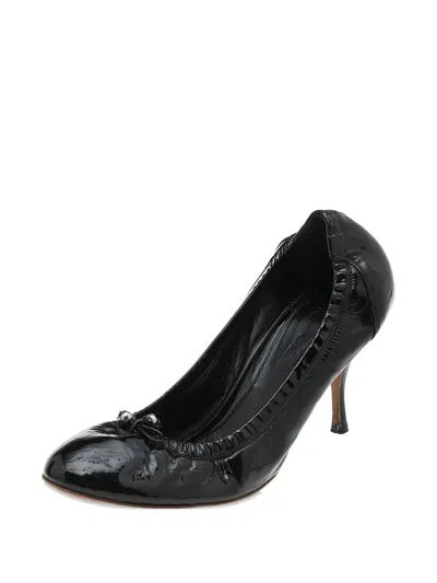 Pre-owned Alexander Mcqueen Patent-leather Pumps In Black