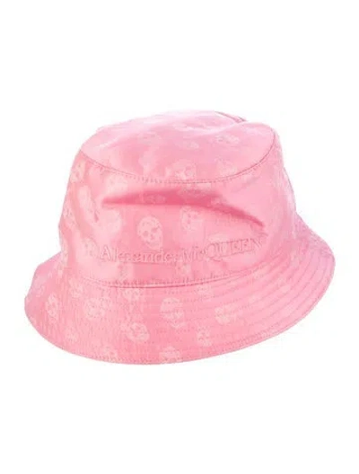 Pre-owned Alexander Mcqueen Pattern Bucket Hat In Pink