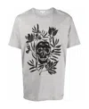 Alexander Mcqueen Pattern Printed Short-sleeved T-shirt In Gray