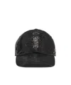 Alexander Mcqueen Pattern Tarp Cap In Black