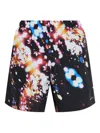 Alexander Mcqueen Patterned Beach Shorts In Multi