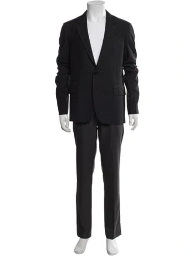 Pre-owned Alexander Mcqueen Patterned Blazer In Black