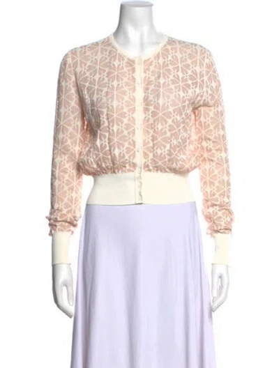 Pre-owned Alexander Mcqueen Patterned Crew Neck Sweater In Pink