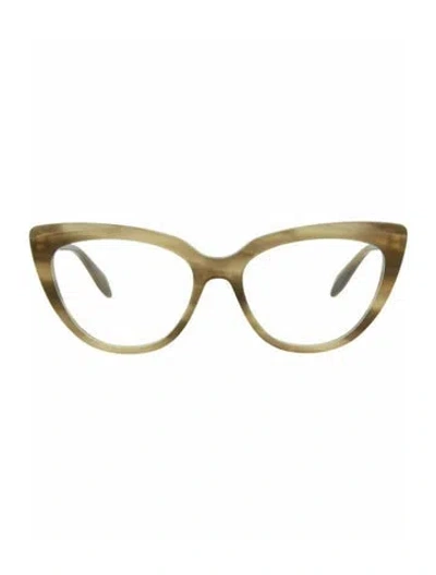 Pre-owned Alexander Mcqueen Patterned Eyeglasses W/ Tags In Brown