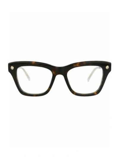 Pre-owned Alexander Mcqueen Patterned Eyeglasses W/ Tags In Brown