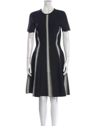 Pre-owned Alexander Mcqueen Patterned Knee-length Dress In Black