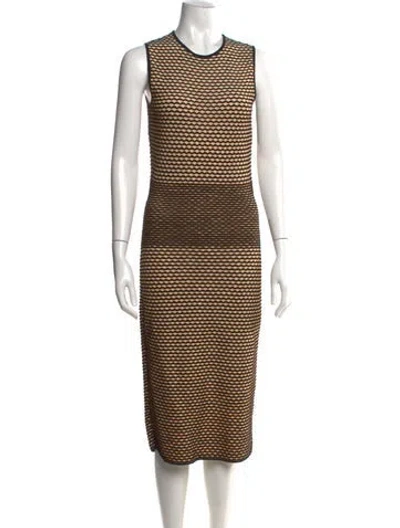 Pre-owned Alexander Mcqueen Patterned Knee-length Dress In Neutral