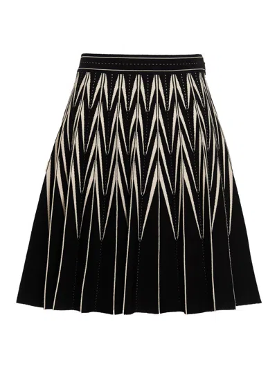 ALEXANDER MCQUEEN PATTERNED KNIT SKIRT