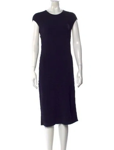 Pre-owned Alexander Mcqueen Patterned Midi Length Dress In Purple