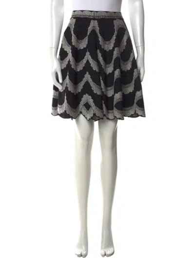 Pre-owned Alexander Mcqueen Patterned Mini Skirt In Black