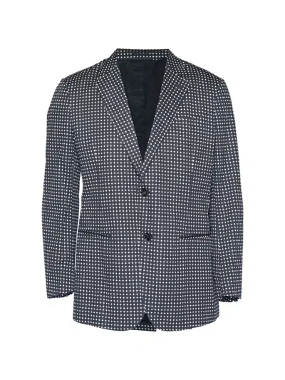 Pre-owned Alexander Mcqueen Patterned Single-breasted Blazer In Black