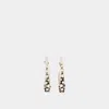 Alexander Mcqueen Pave Earrings In Silver