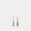 Alexander Mcqueen Pave Earrings In Silver