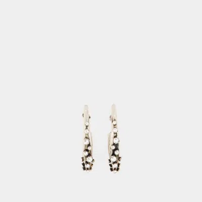 Alexander Mcqueen Pave Earrings In Silver