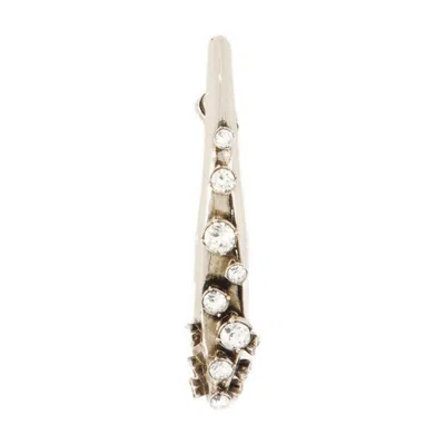 Alexander Mcqueen Pave Faceted Earrings In Gold