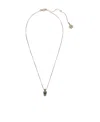 Alexander Mcqueen Pave Skull Necklace In Yellow