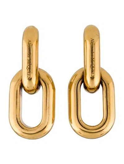 Pre-owned Alexander Mcqueen Peak Chain Drop Earrings In Multi
