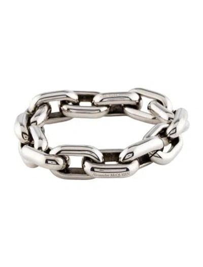 Pre-owned Alexander Mcqueen Peak Chain Link Bracelet, 6.5" In Multi