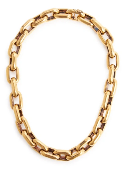 Alexander Mcqueen Peak Chain Necklace In Gold