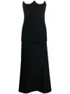 Alexander Mcqueen Strapless Crepe Gown In Black