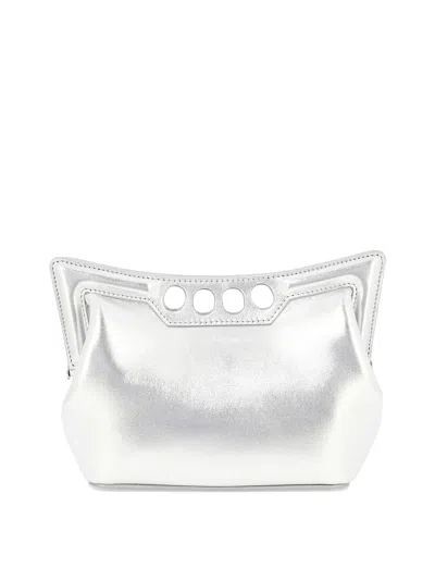Alexander Mcqueen Peak Crossbody Bags Silver