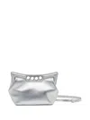 Alexander Mcqueen The Peak Bag Mini In Silver