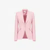 Alexander Mcqueen Leaf Crepe Jacket In Cherry Blossom Pink