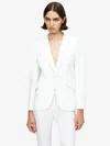 Alexander Mcqueen Single-breasted Peaked Lapels Blazer In Light Ivory