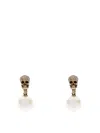 Alexander Mcqueen Pearl Skull Earrings