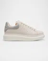 Alexander Mcqueen Pebbled Leather Oversized Sneakers In Neutral