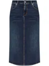 Alexander Mcqueen Bleistiftrock Aus Denim In Blue