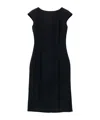 Alexander Mcqueen Wool Pencil Mini Dress In Black