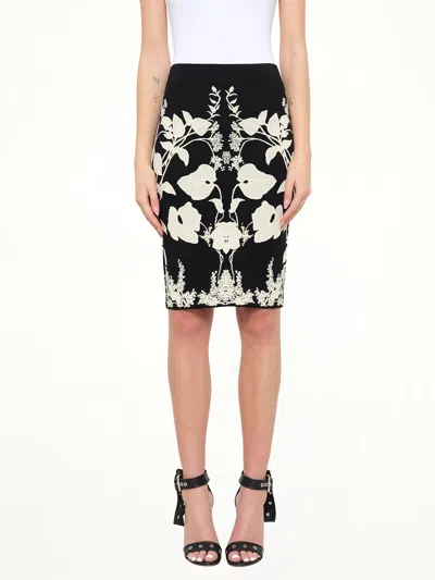 Alexander Mcqueen Pencil Skirt In Black