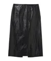 Alexander Mcqueen Tarpaulin Pencil Skirt In Black