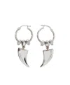 Alexander Mcqueen Tiger Claw Earrings In White